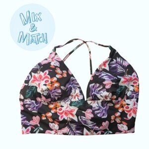 Bustier Floral Top For D Cup (One Size Fits Most) Lace Up Back